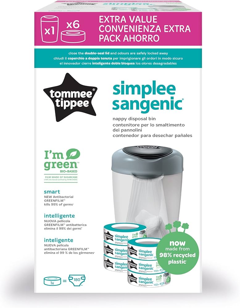 kosz na pieluchy tommee tippee sangenic 6 wkladow