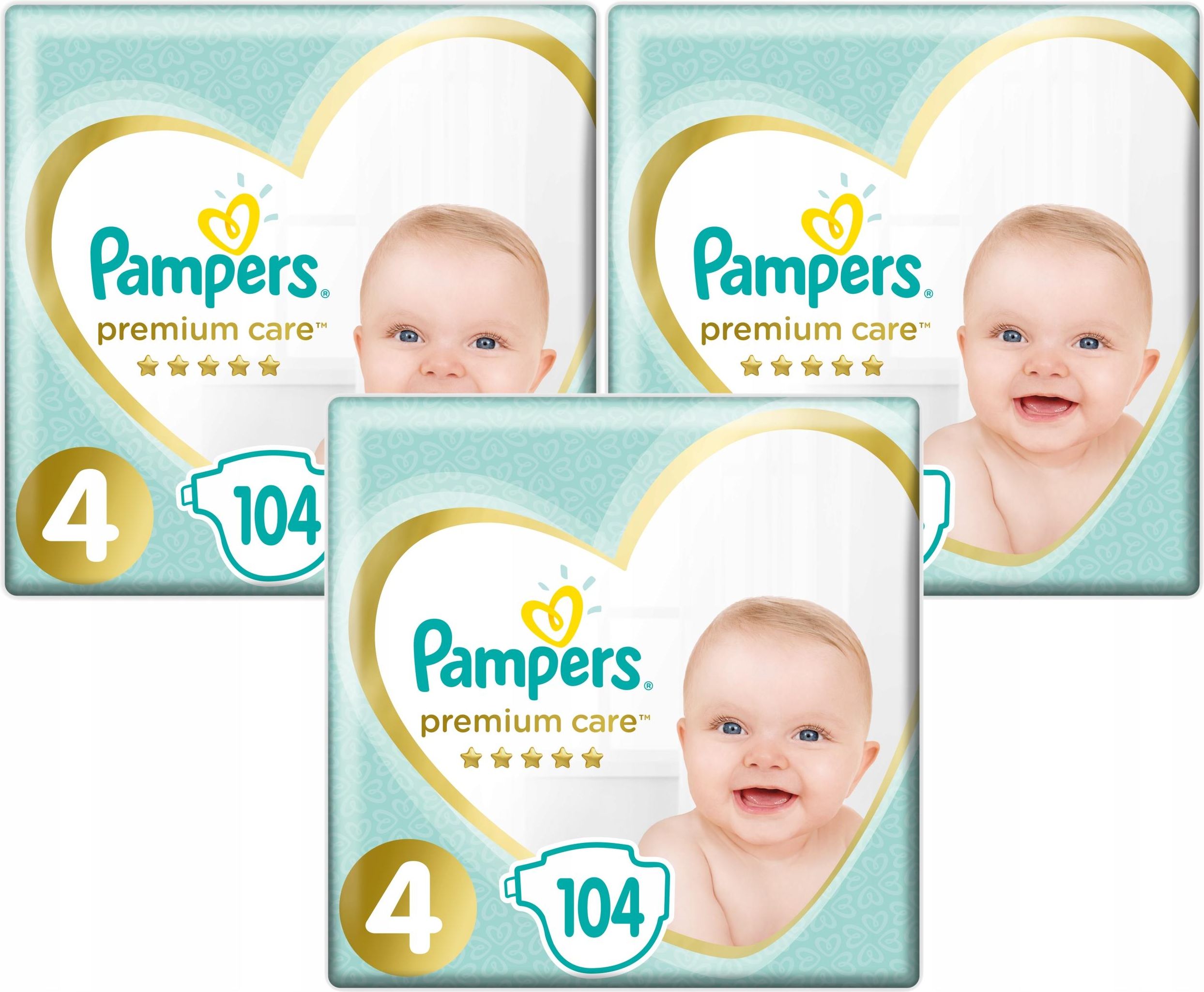 pampers pieluszki premium care 4 104szt ceneo