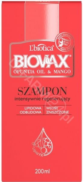 biovax opuntia oil & mango szampon do włosów skład