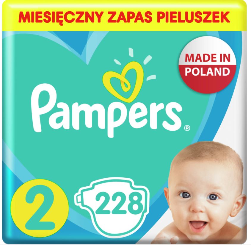 pieluchy pampers active baby dry 2 mini 228szt