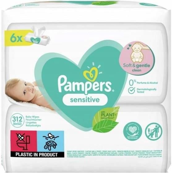 chusteczki nawilżane pampers 6x64