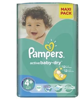 pampers active baby dry 4 53szt