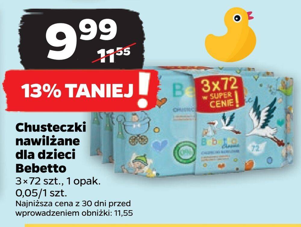 chusteczki nawilżane netto cena