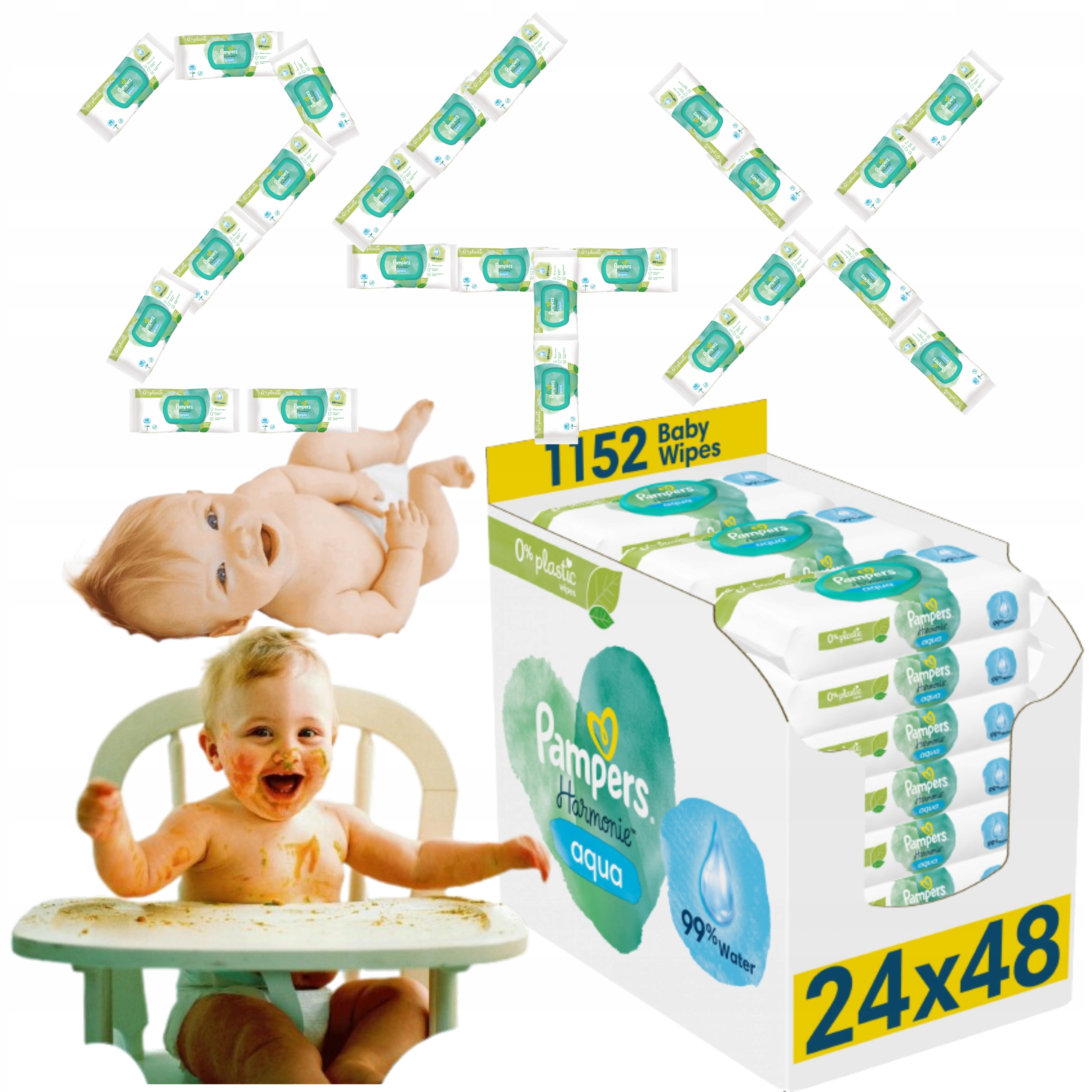 chusteczki pampers pure trojpak