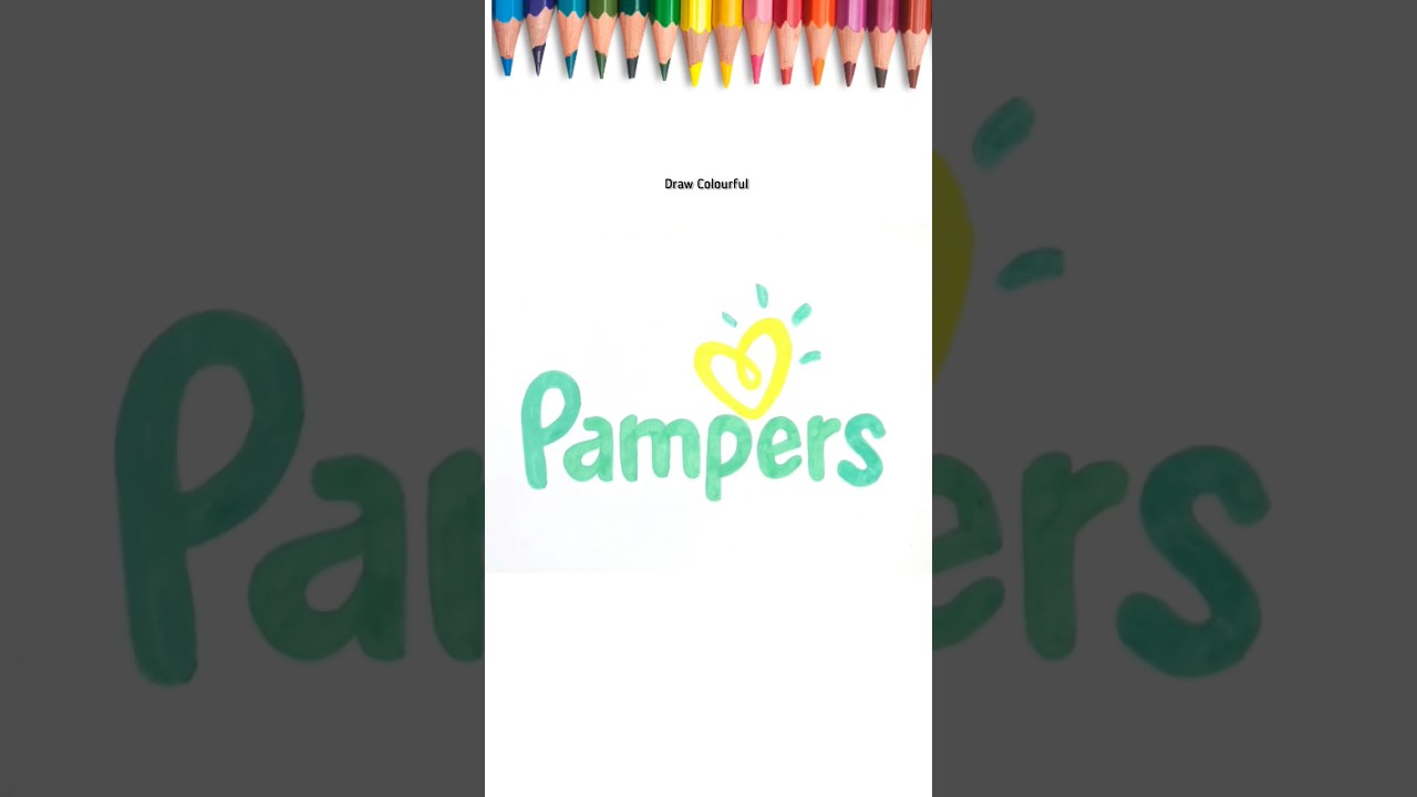 how to draw a pampers logo