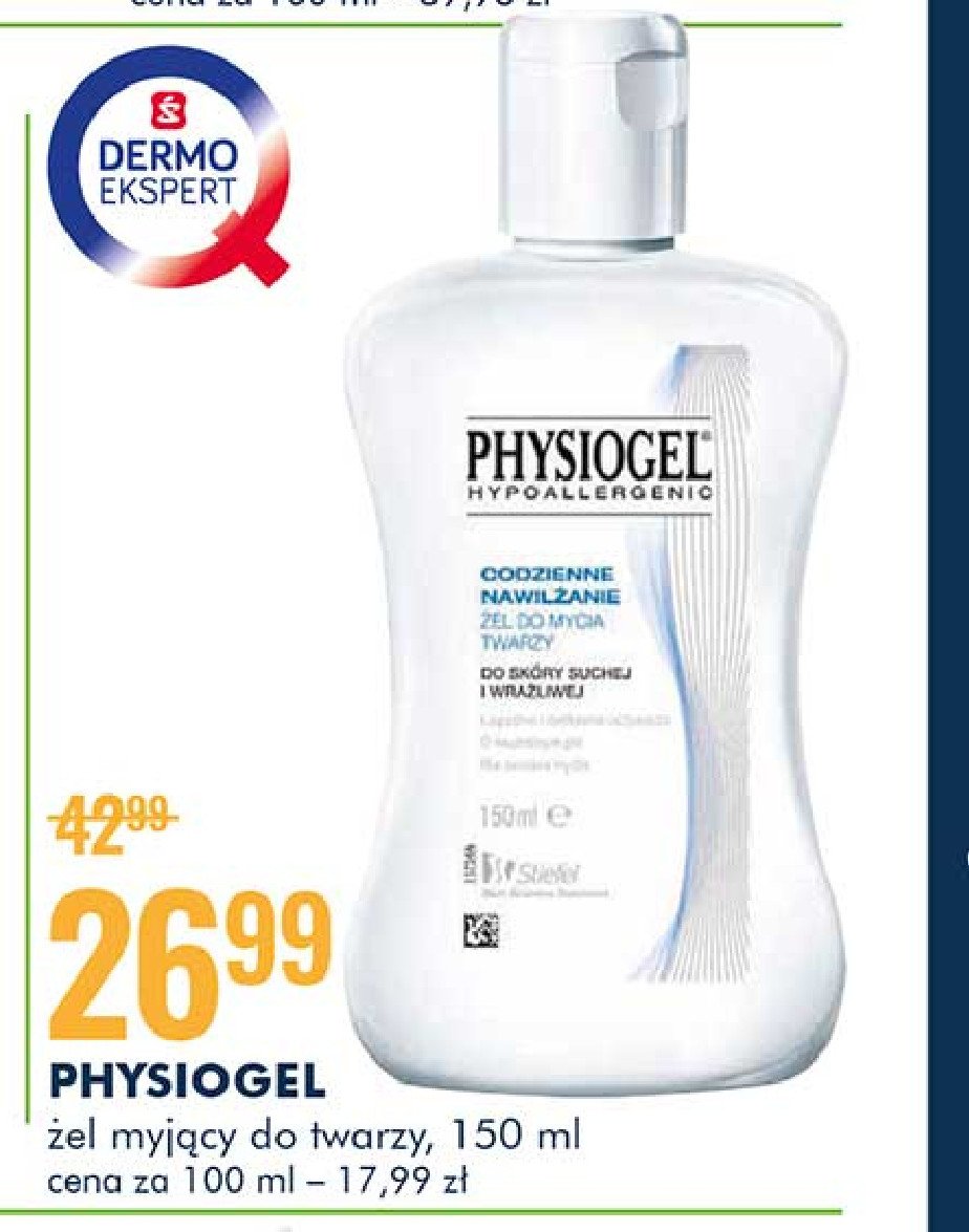 physiogel żel do mycia twarzy rossmann