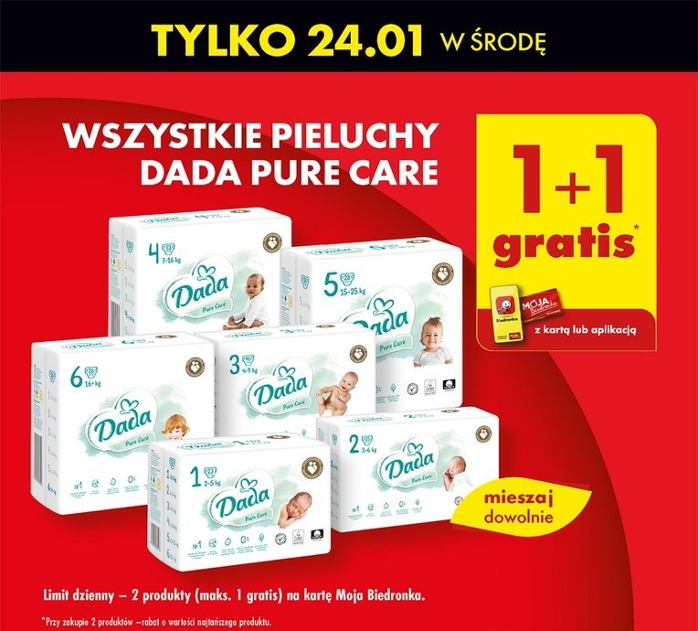 biedronka promocja pieluchy el do pielegnacji za 1 zl