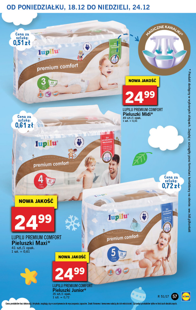 lidl pieluchy promocja listopad 2017