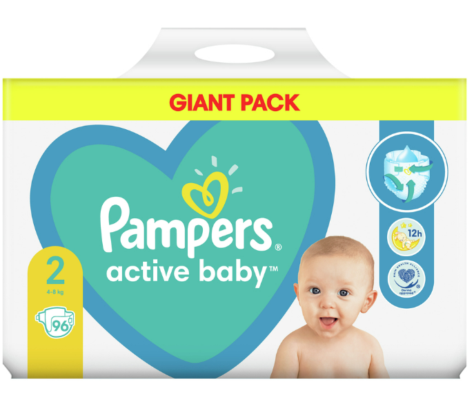 pampers 2 kolor fioletowy