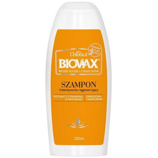 biovax szampon intensywnie regenerujący do włosów suchych zniszczonych 200 ml