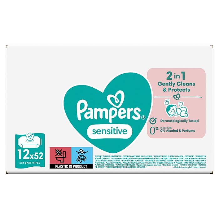 chusteczki pampers sensitive 52 szt