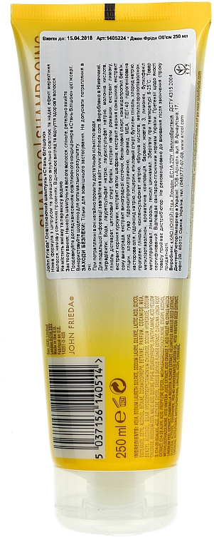 john frieda szampon rozjaśniający do włosów blond 250ml