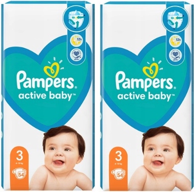 pampers active baby 3 108 sztuk