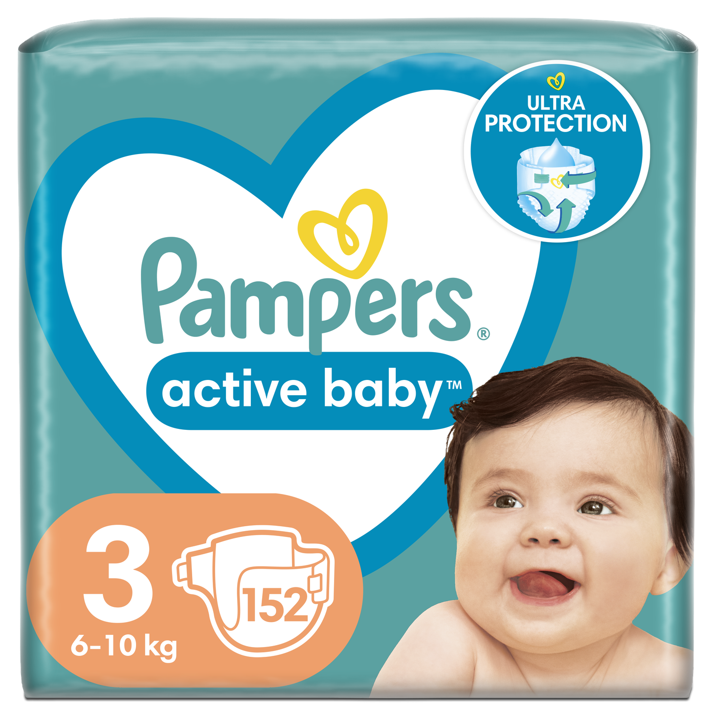 pampers 3 active baby 152 szt cena