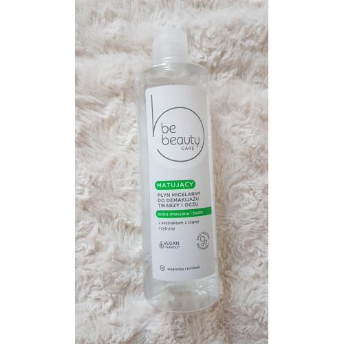 matujący płyn micelarny-tonik 2w1 do mycia twarzy 400ml clean bebeauty