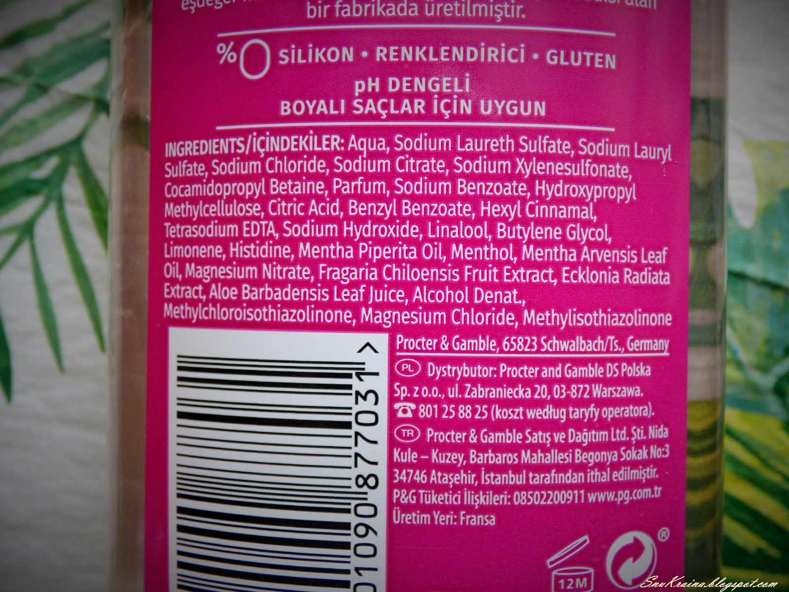 herbal essence szampon składniki