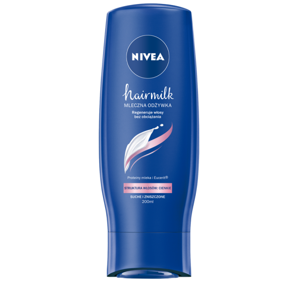 nivea hairmilk mleczna odżywka pielęgnująca do włosów o strukturze cienkiej