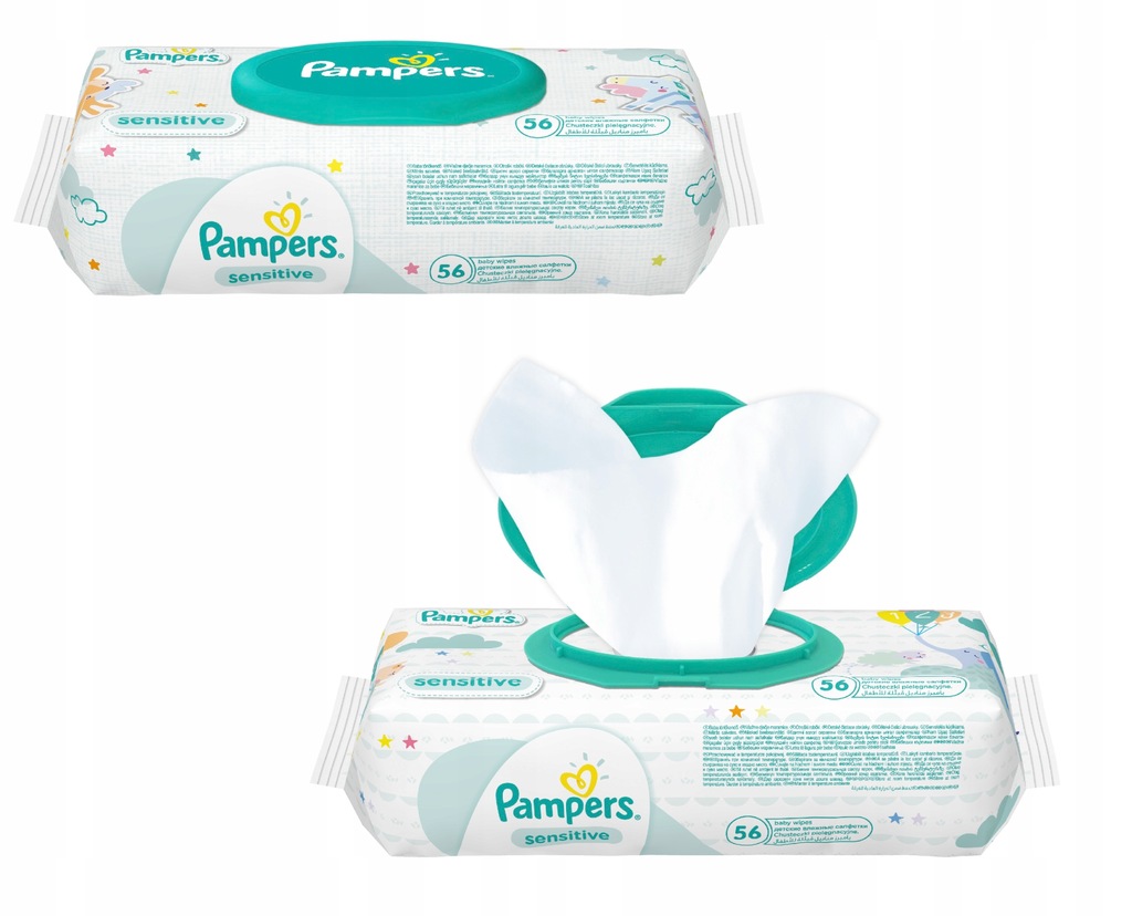 pampers sensitive chusteczki 12x56