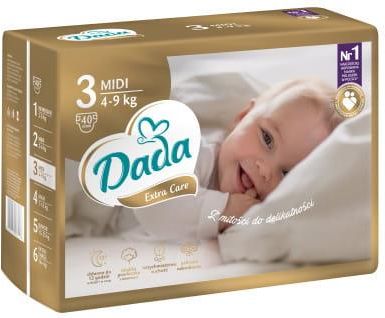 dada extra soft 3 midi pieluchy 4 9kg 60szt