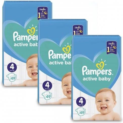 ceneo pampers active 4