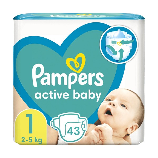 pampers pieluchy 1 2 5 kg 43 szt