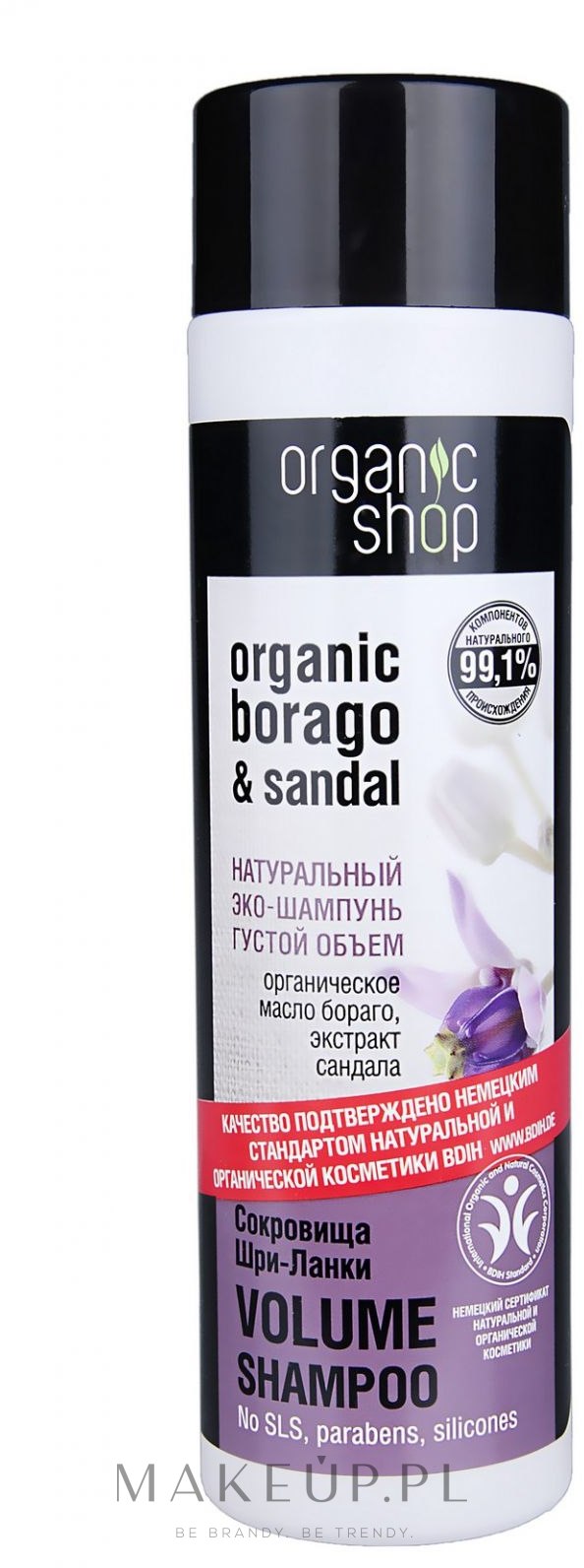 organic shop skarb sri lanki szampon do włosów dodający objętości