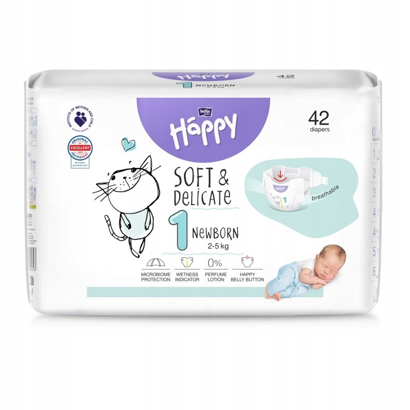 pieluchy pampers 1 z wycięciem na pępek