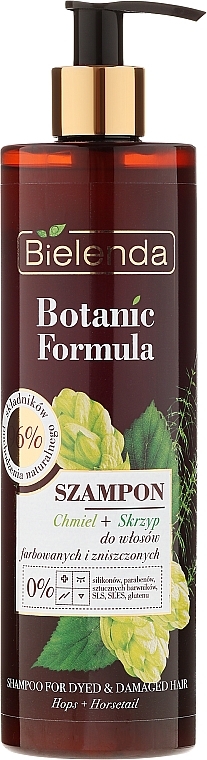 bielenda botanic formula szampon do włosów chmiel skrzyp 400ml