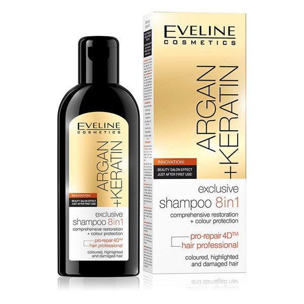 eveline argan keratin liquid silk szampon do włosów 8w1