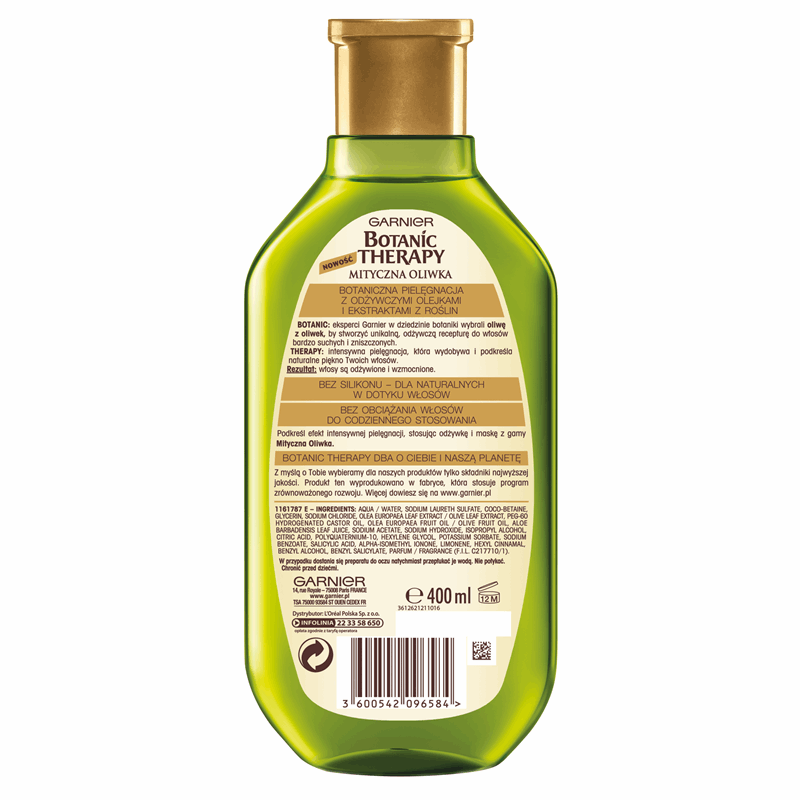 garnier botanic therapy mityczna oliwka szampon skład