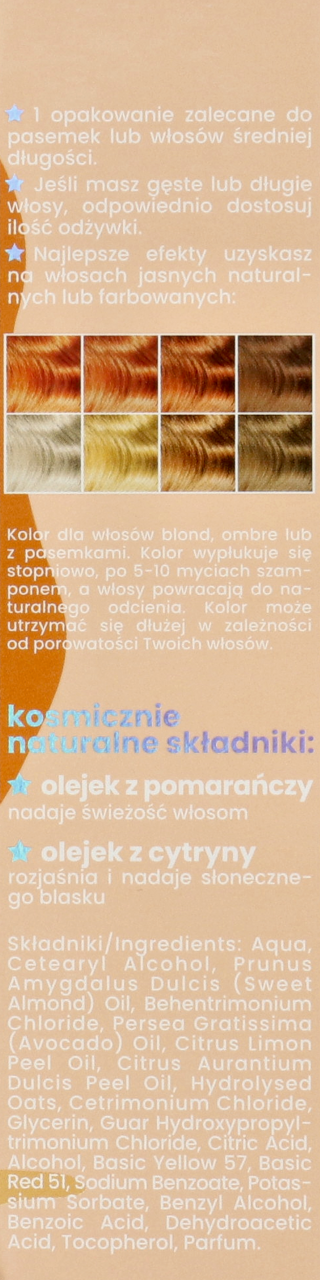 odżywka koloryzująca do włosów pomarańczowy