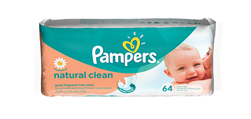 pampers fresh clean chusteczki dla niemowląt 6 x 64 sztuki