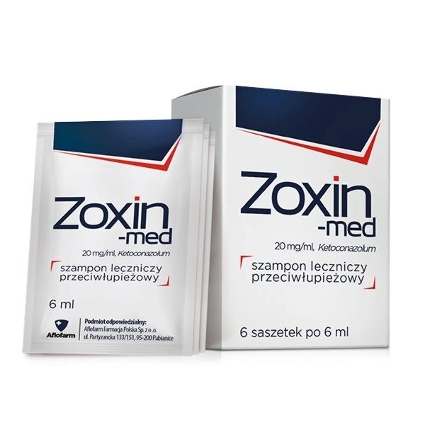 zoxin-med 20 mg ml szampon leczniczy przeciwłupieżowy