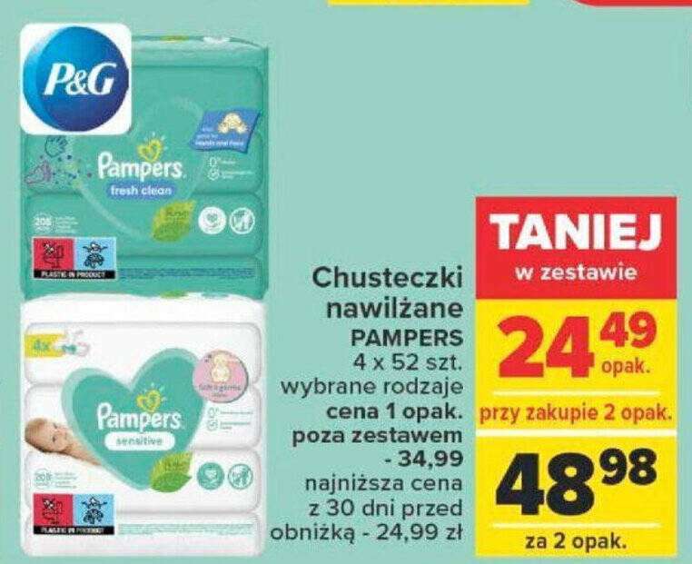 chusteczki pampers carrefour