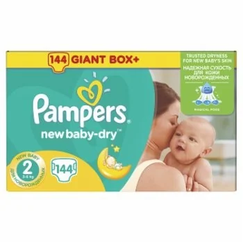 pampers new baby dry 144 sztuki