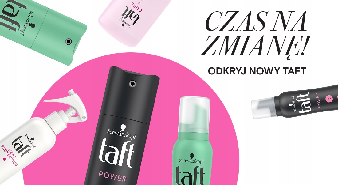 lakier do włosów taft keratin różowy