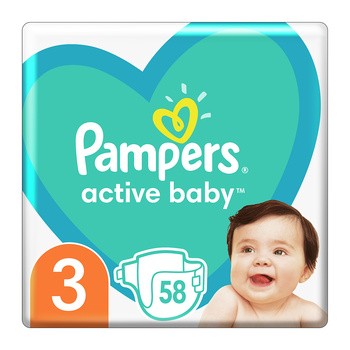 pampers active baby 6-10 kg 58 szt