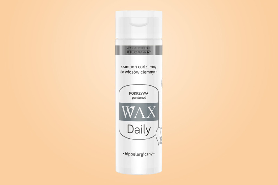 pilomax wax daily szampon z pantenolem do włosów ciemnych 200ml