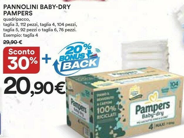 prezzo pannolini pampers coop