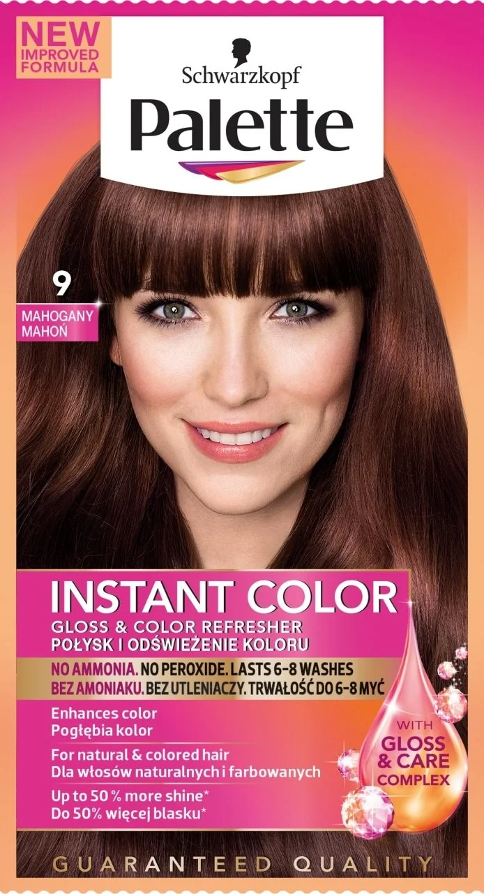 palette instant color szampon koloryzujący mahoń