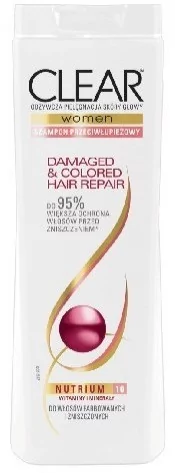 clear damaged & coloured hair szampon przeciwłupieżowy 400 ml