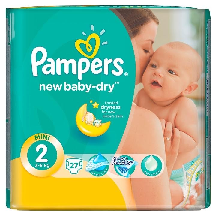 pampers new baby-dry 2 giant pack