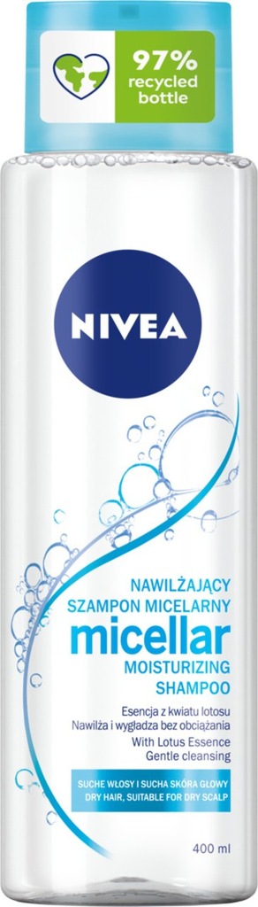 nivea nawilżający micelarny szampon z esencją z kwiatu lotosu