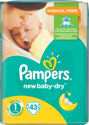 pampers new baby-dry pieluchy 1 newborn 2-5 kg