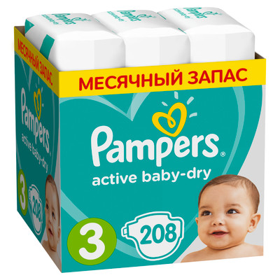 pampers 3 active baby 3