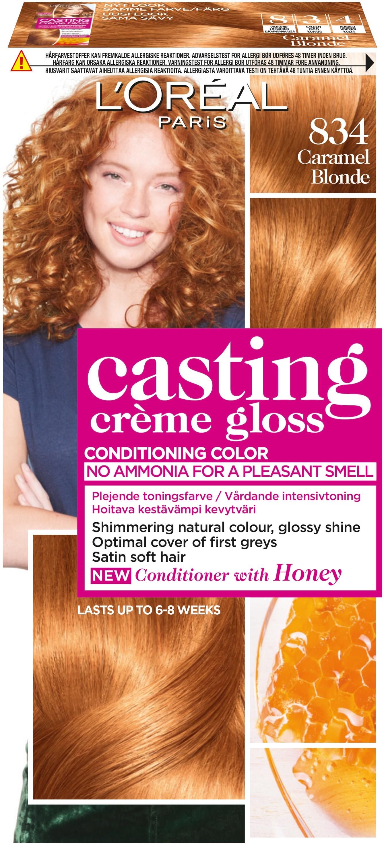 loreal casting creme gloss szampon koloryzujący bursztynowy blond