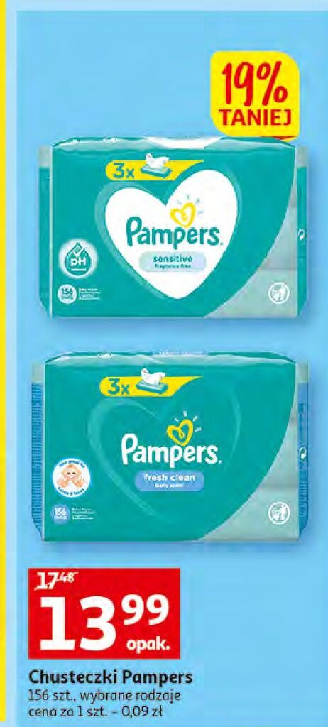 chusteczki pampers sensitive auchan