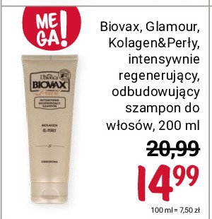 biovax glamour kolagen & perły intensywnie regenerujący szampon do włosów