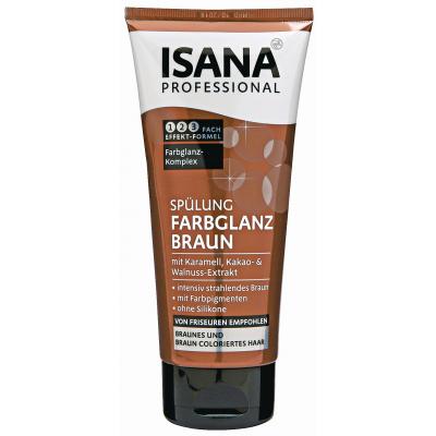 isana professional odżywka do włosów brown color shine