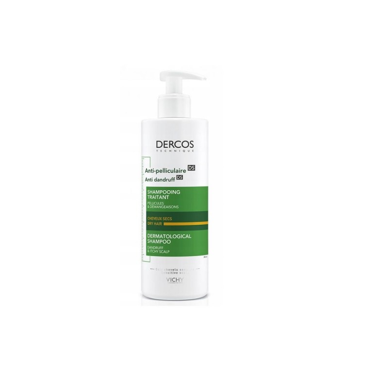 vichy dercos szampon przeciwłupieżowy do włosów suchych 390ml